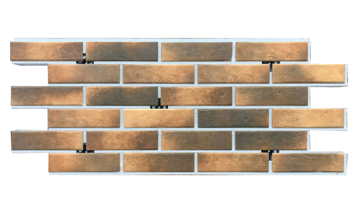 Retro Brick Curry фасадная термопанель из пенополистирола ППС 50 мм с клинкерной плиткой