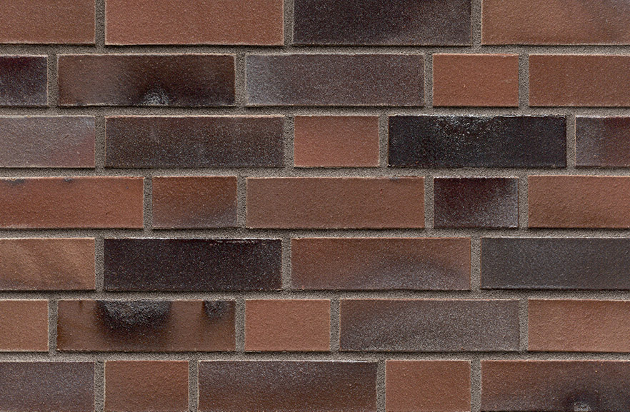 Кирпич облицовочный Клинкерный ABC 8209 Oldenburg braun blau-bunt Kohlebrand glatt NF 240*115*71 мм