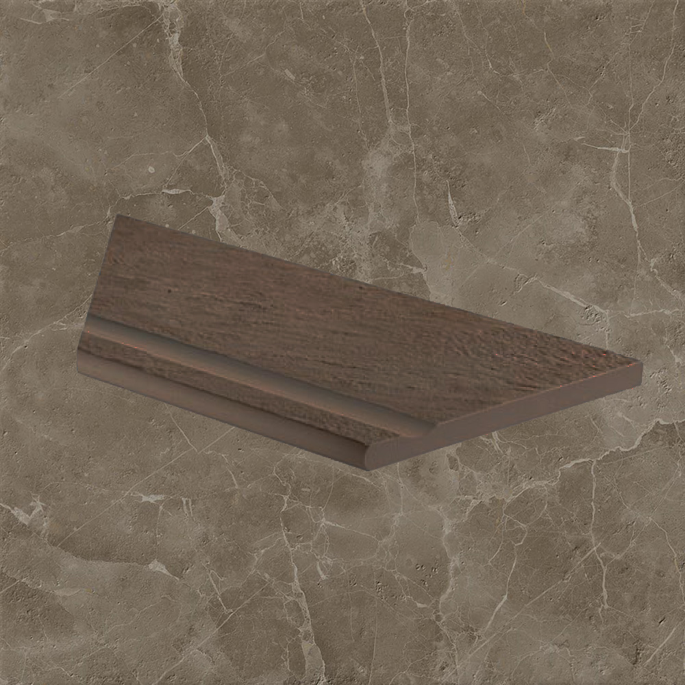 Тротуарная плитка Светло-коричневая Lastra. Спец. Элемент- Бортик Угловой Бассейн Лс 30x60 Супернова Стоун Грей \ Supernova Stone Grey Piscina Angolo Sx 300х600х20мм
