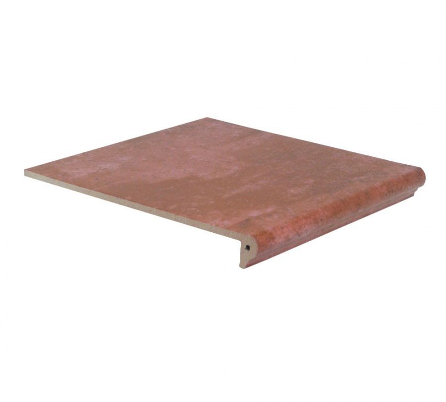 Клинкерная ступень Флорентинер противоскользящая плитка ATRIUM WK31120 Ziegelrot 310*320*9,5 мм Westerwalder Klinker