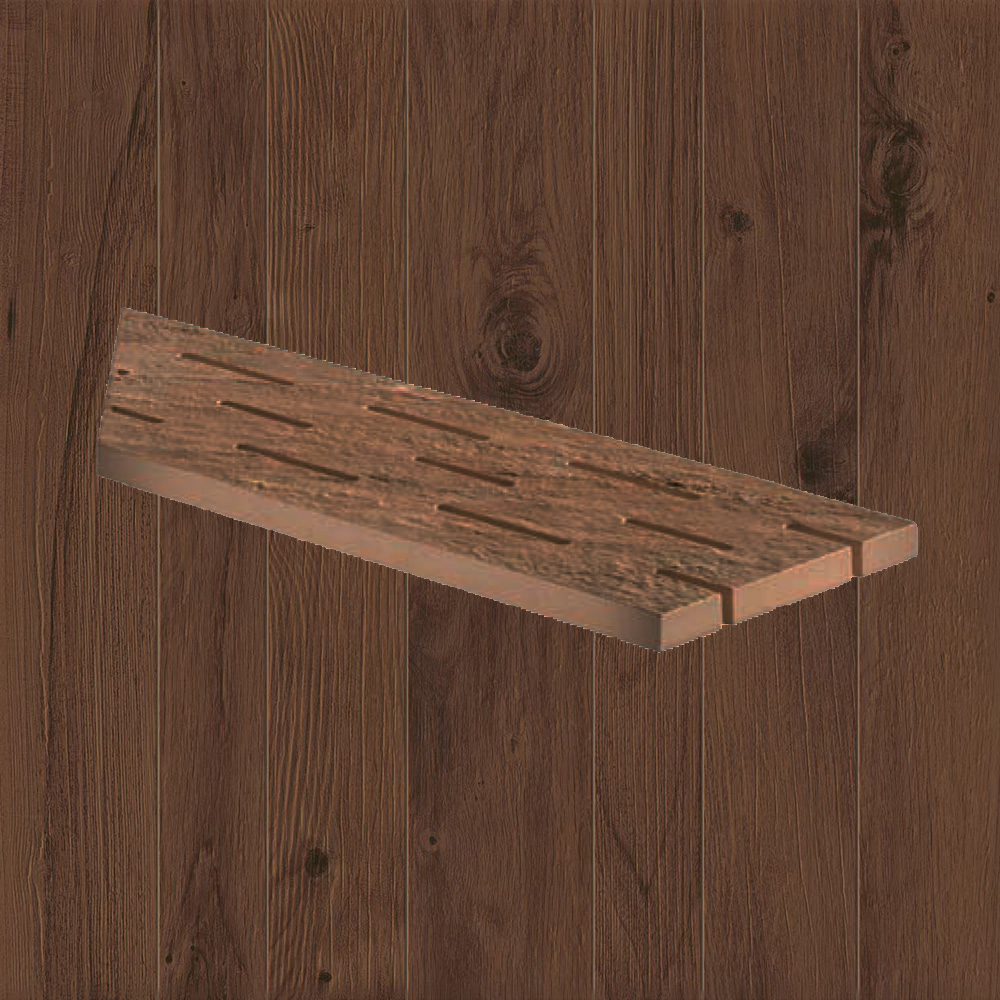 Тротуарная плитка Дерево Lastra. Спец. Элемент- Решетка Угловая Лс 20x60 Фрейм Оак \ Frame Oak Griglia Angolo Sx 200х600х20мм