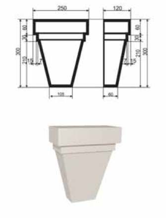 ЗАМКОВЫЙ КАМЕНЬ для отделки окон Фасада и Интерьера - лепнина, декор из пенополистирола ЗВ-300/2 300*120*250 мм