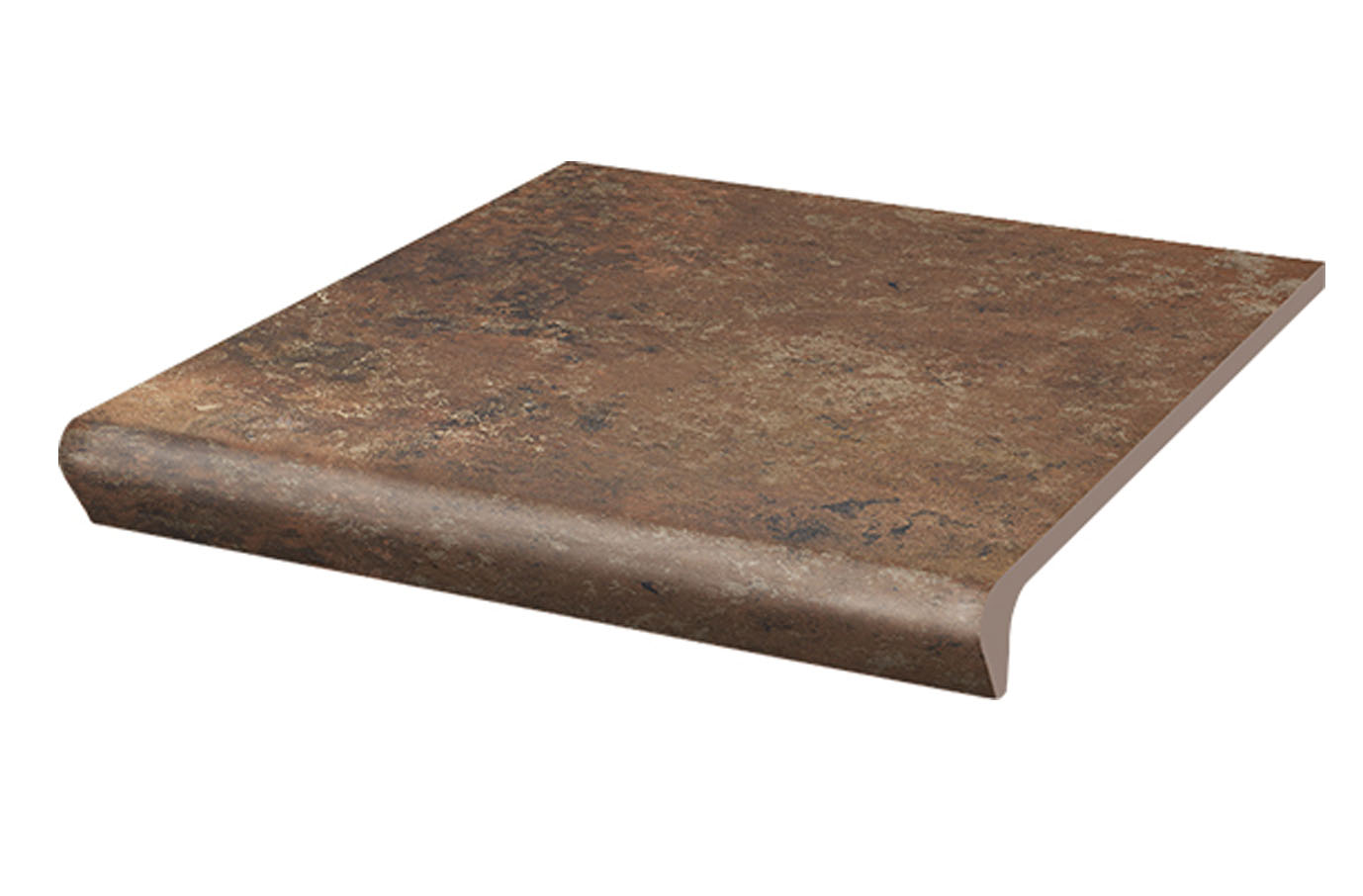 Клинкерная ступень флорентинер Arteon Rosso противоскользящая с капиносом, терракотовый 330x300x11 мм