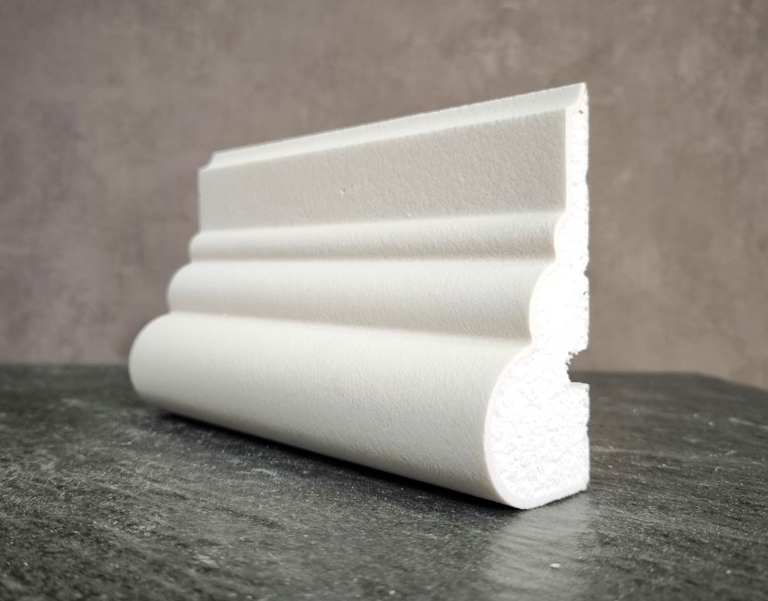МОЛДИНГ цокольный для Фасада и Интерьера - лепнина, декор из пенополистирола ЦВ-120/1 120*50*2000 мм