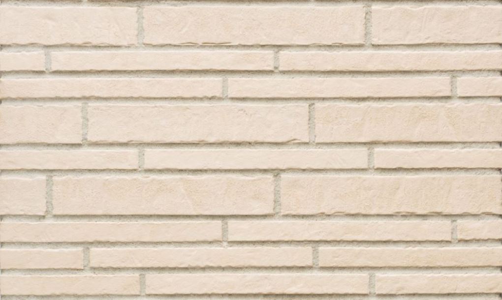 Клинкерная фасадная плитка облицовочная под кирпич Stroeher (Штроер) Zeitlos 351 kalkbrand рельефная, 400*35*14 мм