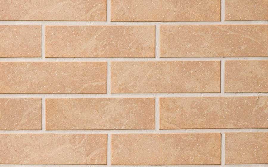 Клинкерная фасадная плитка облицовочная под кирпич Stroeher (Штроер) Roccia 835 sandos гладкая NF10, 240*115*10 мм