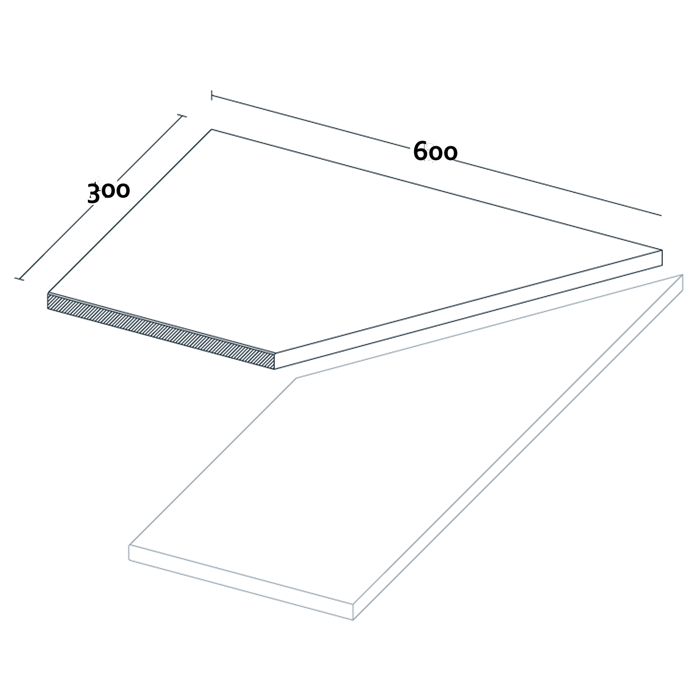 Тротуарная плитка Бежевая Lastra. Спец. Элемент - Бортик Угловой Пс Клиф Бьянко Линеаре \ Cliff Bianco Lineare Angolo Dx 300х600х20мм