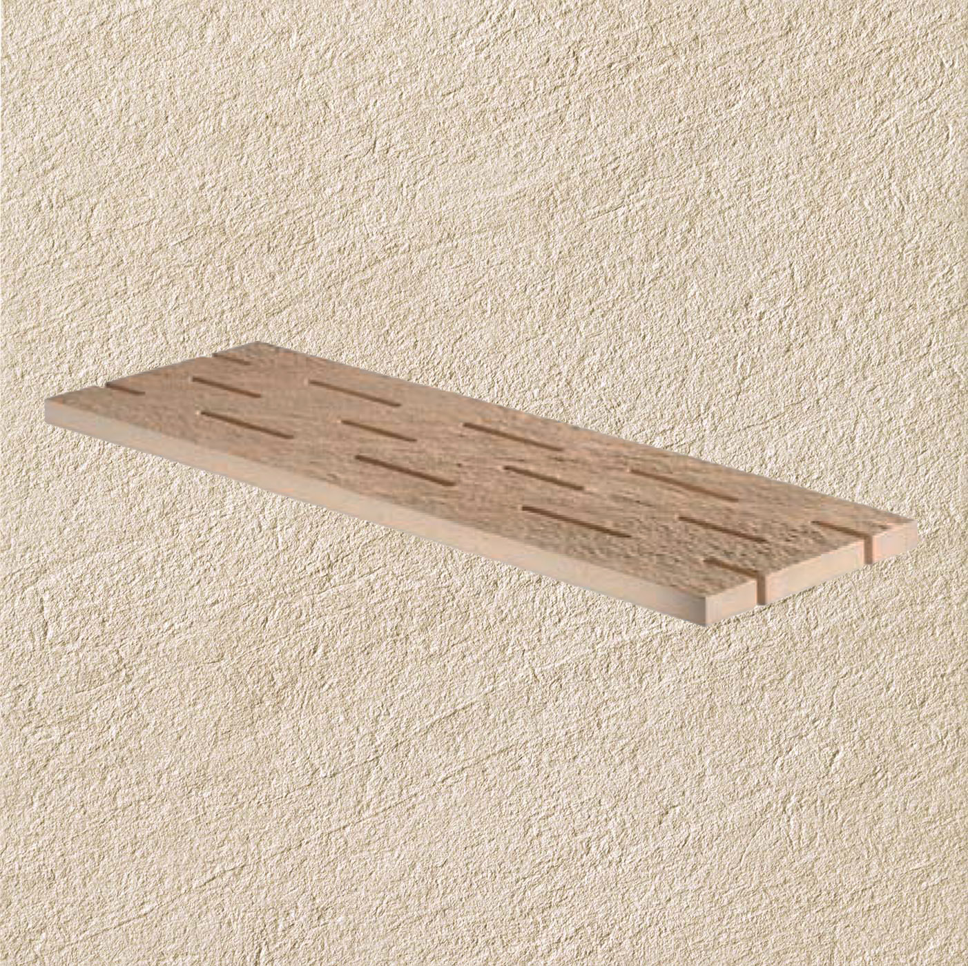 Тротуарная плитка Бежевая Lastra. Спец. Элемент- Решетка 20x60 Клиф Бьянко \ Cliff Bianco Griglia 200х600х20мм