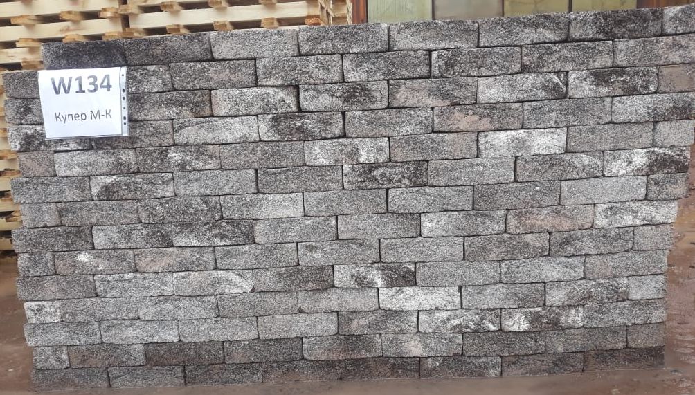 Донские Зори Серебряно w134 215*102*65 мм, Полнотелый кирпич ручной формовки облицовочный для печей