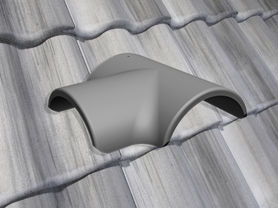 T-образная черепица натуральная цементно-песчаная Antik серый 81, Старый камень Kriastak Baltic tile