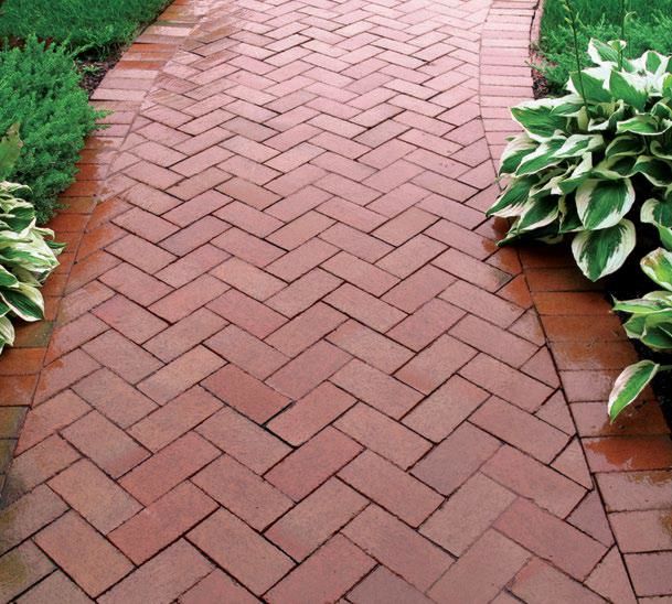 Тротуарная плитка / брусчатка Клинкерная ЛСР (RAUF Design) темно-красный "Эдинбург" 200*100*50 мм