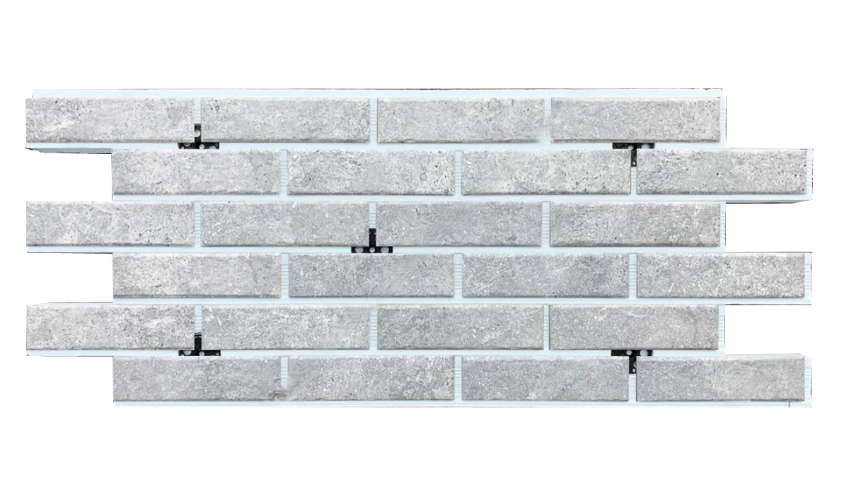 Cemento gray фасадная термопанель из пенополистирола ППС 50 мм с клинкерной плиткой