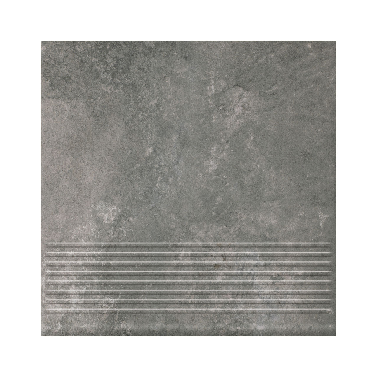 Arteon Grys клинкерная ступень с насечками плоская противоскользящая 300x300x11 мм