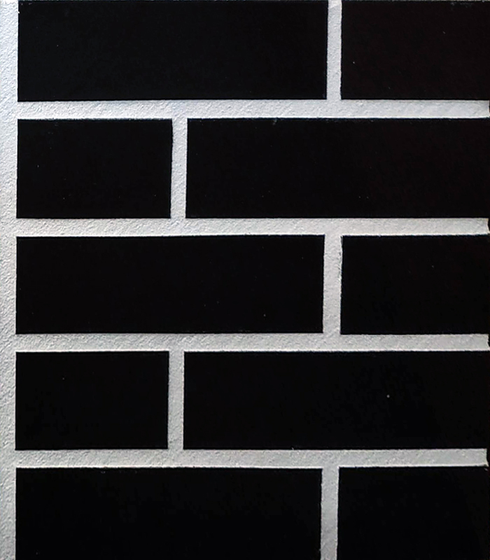 Tiefschwarz 390 черная, 240*71*10 мм, Глазурованная клинкерная фасадная плитка облицовочная под кирпич ABC