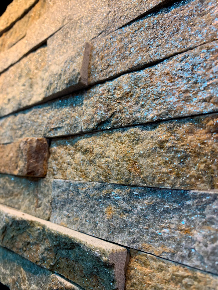 Кварцит Цветной 1308X 600*150*10-20 мм, натуральный камень для интерьера и фасада BD