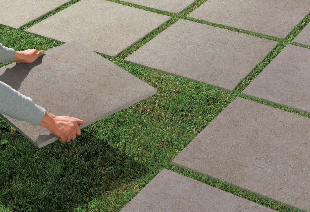 Укладка тротуарного керамогранита 20 мм