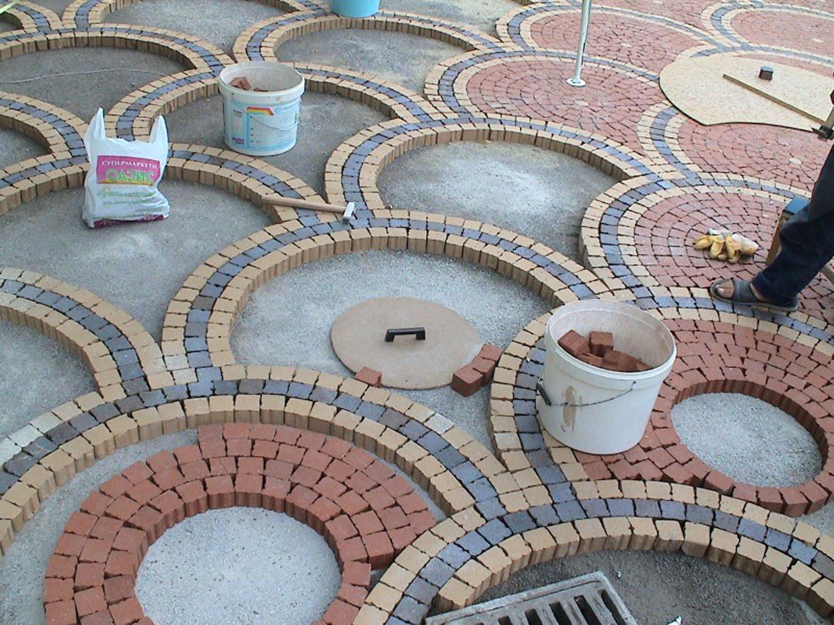 Тротуарная плитка / брусчатка Клинкерная ABC Rot-nuanciert (Рот-нуанкиерт), делится на 8 частей 240*118/60*60*52 мм