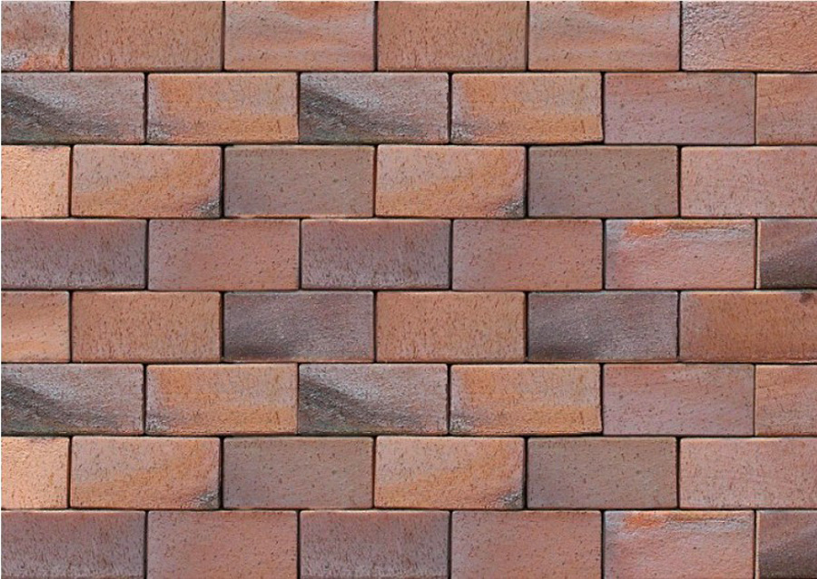 Тротуарная плитка / брусчатка Клинкерная ABC Carbo (Карбо) (rot-bunt-Kohlebrand), 200*100*52 мм