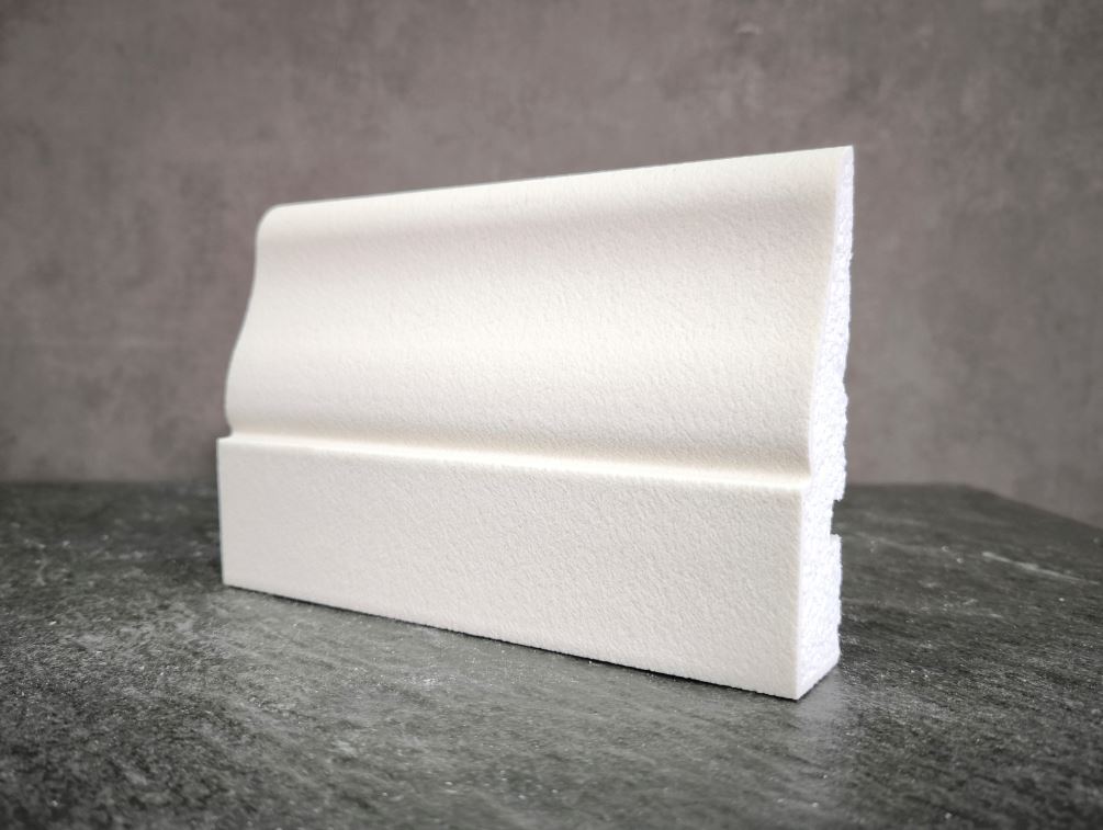 МОЛДИНГ цокольный для Фасада и Интерьера - лепнина, декор из пенополистирола ЦВ-130/1 130*35*2000 мм