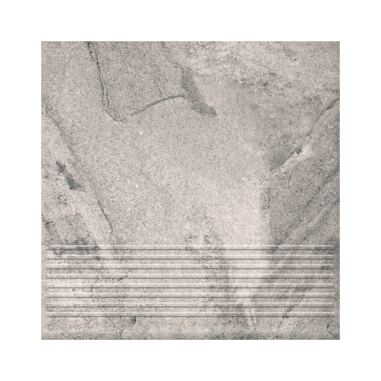 Mattone Pietra Grafit клинкерная ступень с насечками плоская противоскользящая 300x300x11 мм