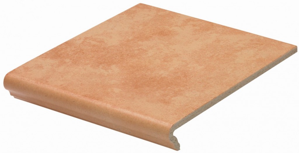 Клинкерная ступень флорентинер противоскользящая плитка EURAMIC CAVAR 542 passione 340*294*10 мм