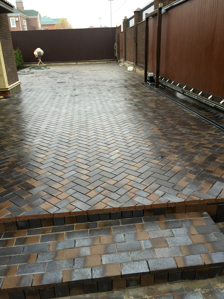 Тротуарная плитка / брусчатка Клинкерная ABC Lederfarben black (Ледерфарбен блакк) 200*100*45 мм