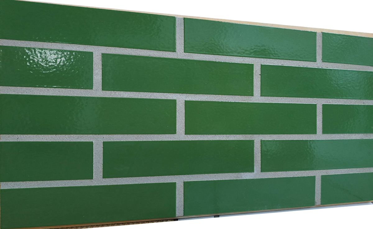 Glanzriemhen Gruen 360, 240*71*10 мм, Глазурованная клинкерная фасадная плитка облицовочная под кирпич ABC