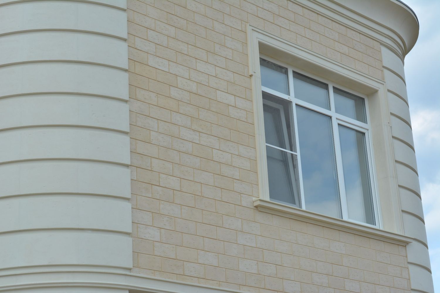 Фасадная облицовочная декоративная плитка травертин-вилла 13