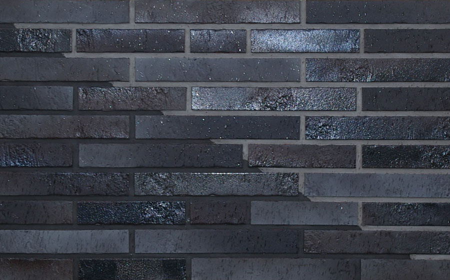 Фасадная Термопанель из пенополистирола ППС 60 мм с клинкерной плиткой Atlantis KohleBrand Schieferstruktur 365*52*10 мм