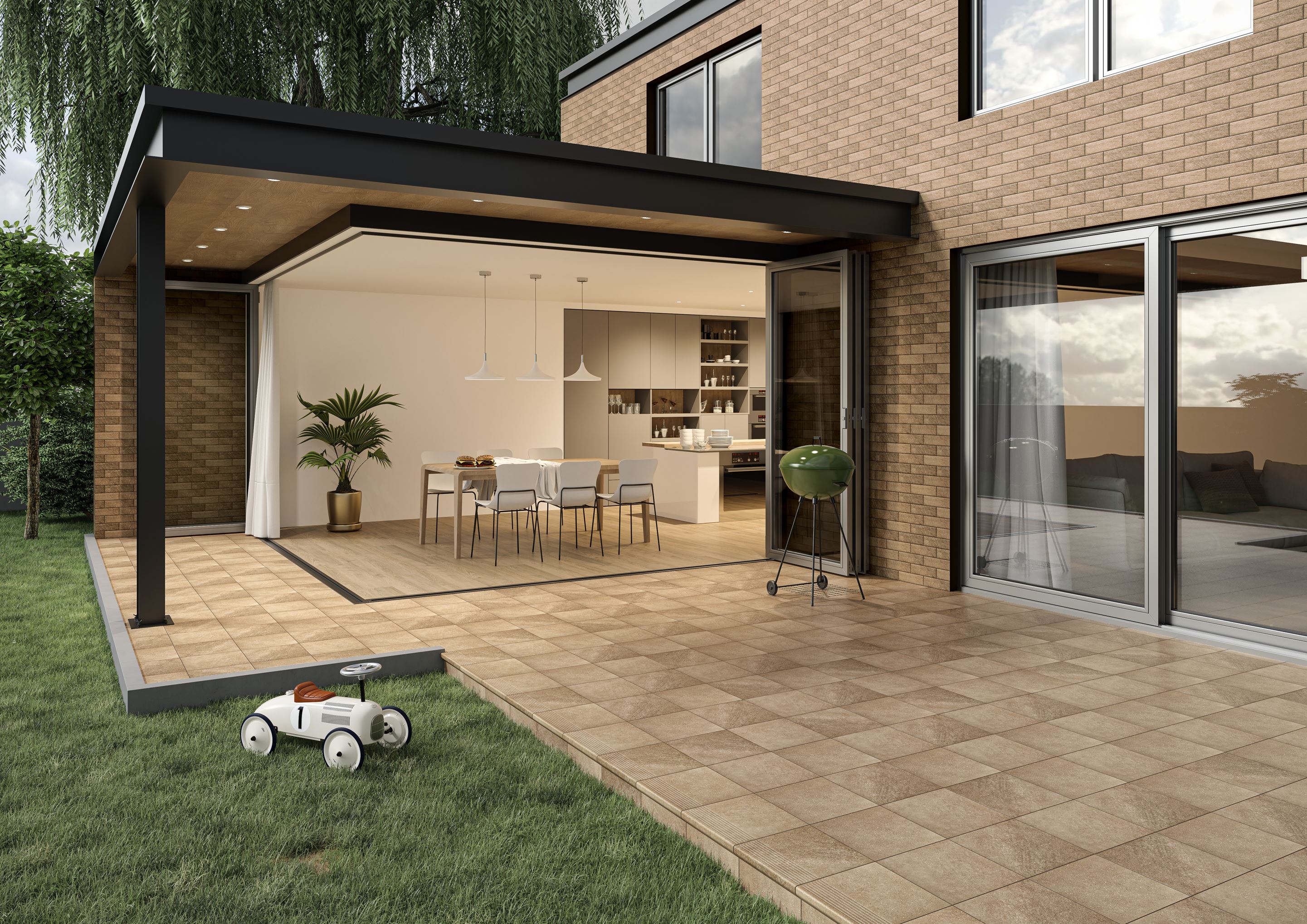 Клинкерная плитка Mattone Sabbia Brown 300x300x11 – для улицы, террасы, крыльца, лестницы, морозостойкая