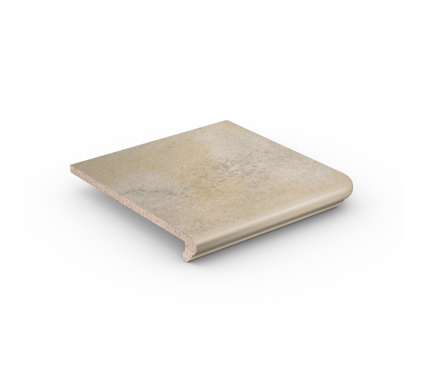 Клинкерная ступень флорентинер противоскользящая плитка Stroeher KERAPLATTE AERA T 721 roule 340*294*12 мм