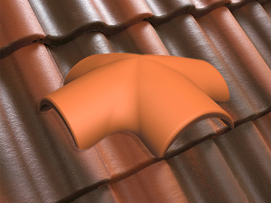 Х-образная черепица натуральная цементно-песчаная Antik кирпично-красный 29, Kriastak Baltic tile