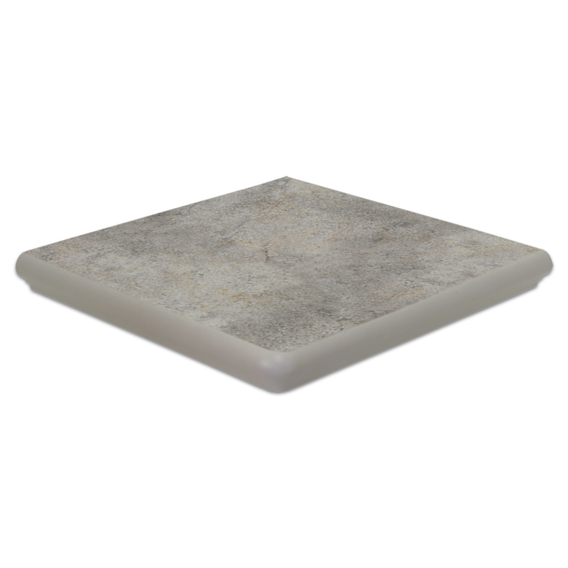 Клинкерная угловая ступень флорентинер Interbau Nature Art Quartz grau, 320*320*9,5 мм