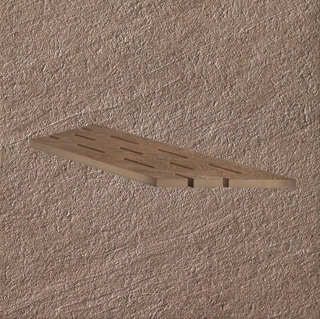 Тротуарная плитка Бежевая Lastra. Спец. Элемент-Решетка Угловая Пс 20x60 Клиф Беж \ Cliff Beige Griglia Angolo Dx 200х600х20мм