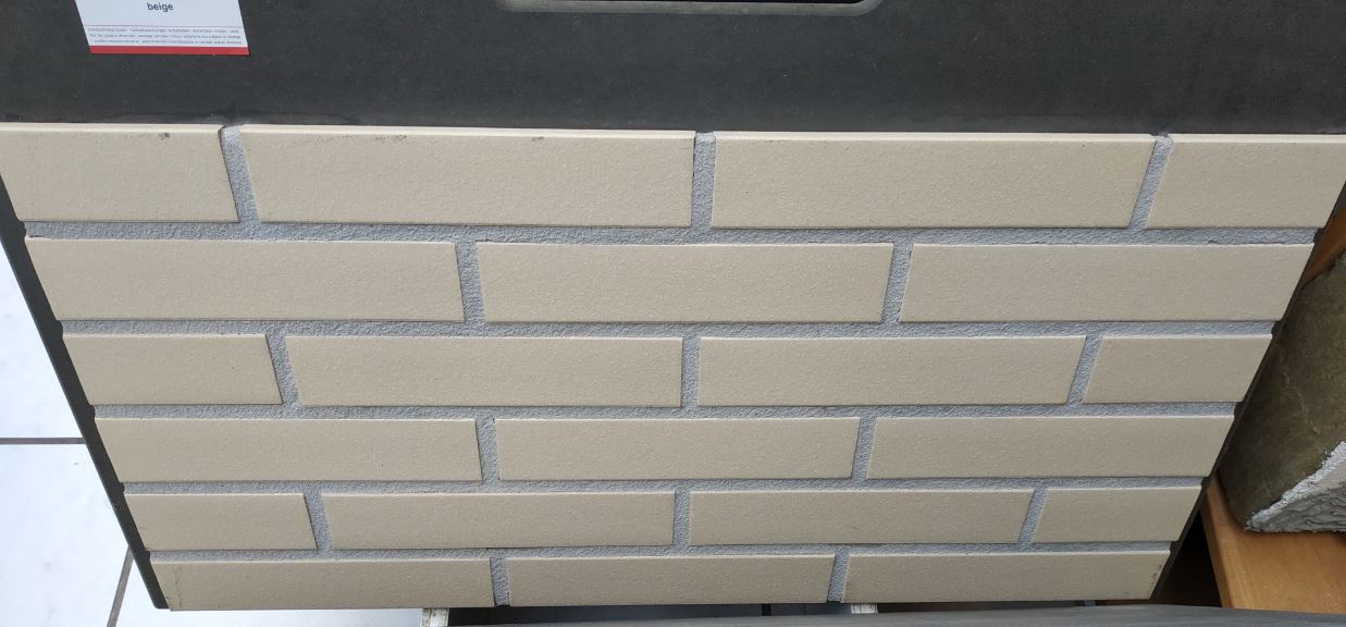 Фасадная Термопанель из пенополистирола ППС 60 мм с клинкерной плиткой Objekta Beige 240*71*10 мм