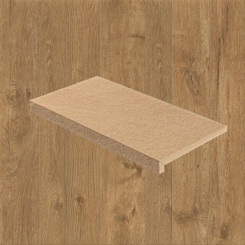 Тротуарная плитка Дерево-охра Lastra. Спец. Элемент- Ступень Оак Резерв Пьюр \ Oak Reserve Pure Scalino 330х600х20мм