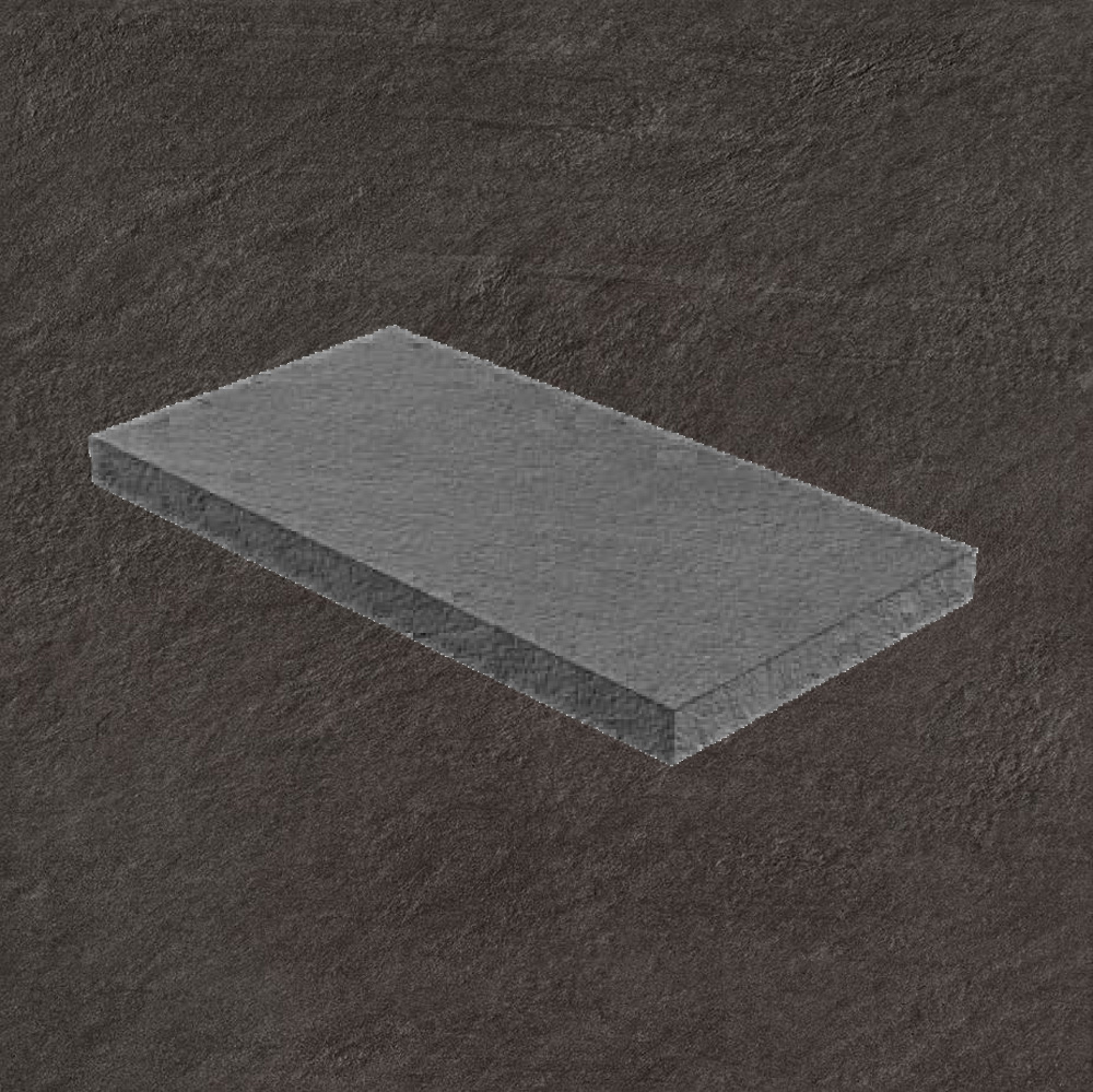 Тротуарная плитка Черная Lastra. Спец. Элемент- Ступень Угловая Лс Лэндстоун Найт \ Landstone Night Scalino Angolare Sx 330х600х20мм