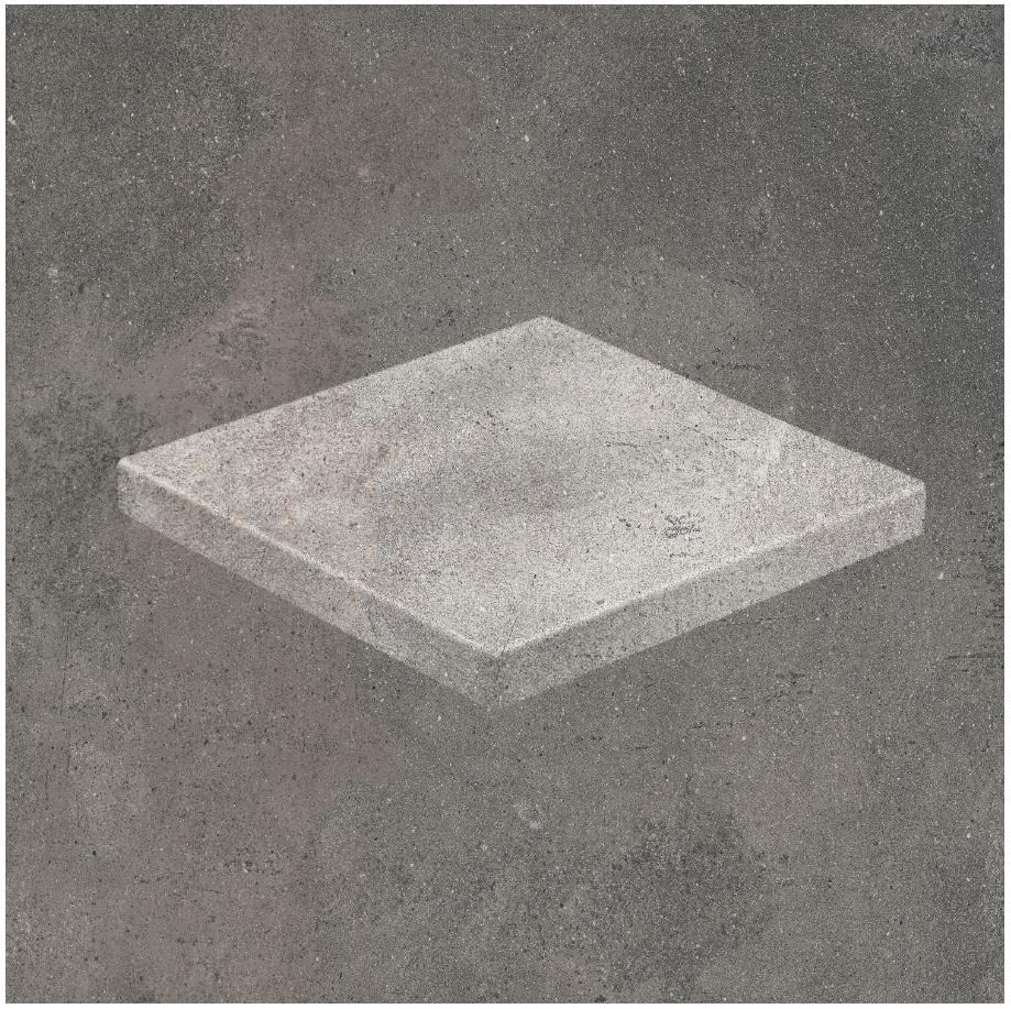 Клинкерная Ступень лофт Угловая противоскользящая плитка Stroeher KERAPLATTE ZOE 973 anthracite 340*340*35*11 мм