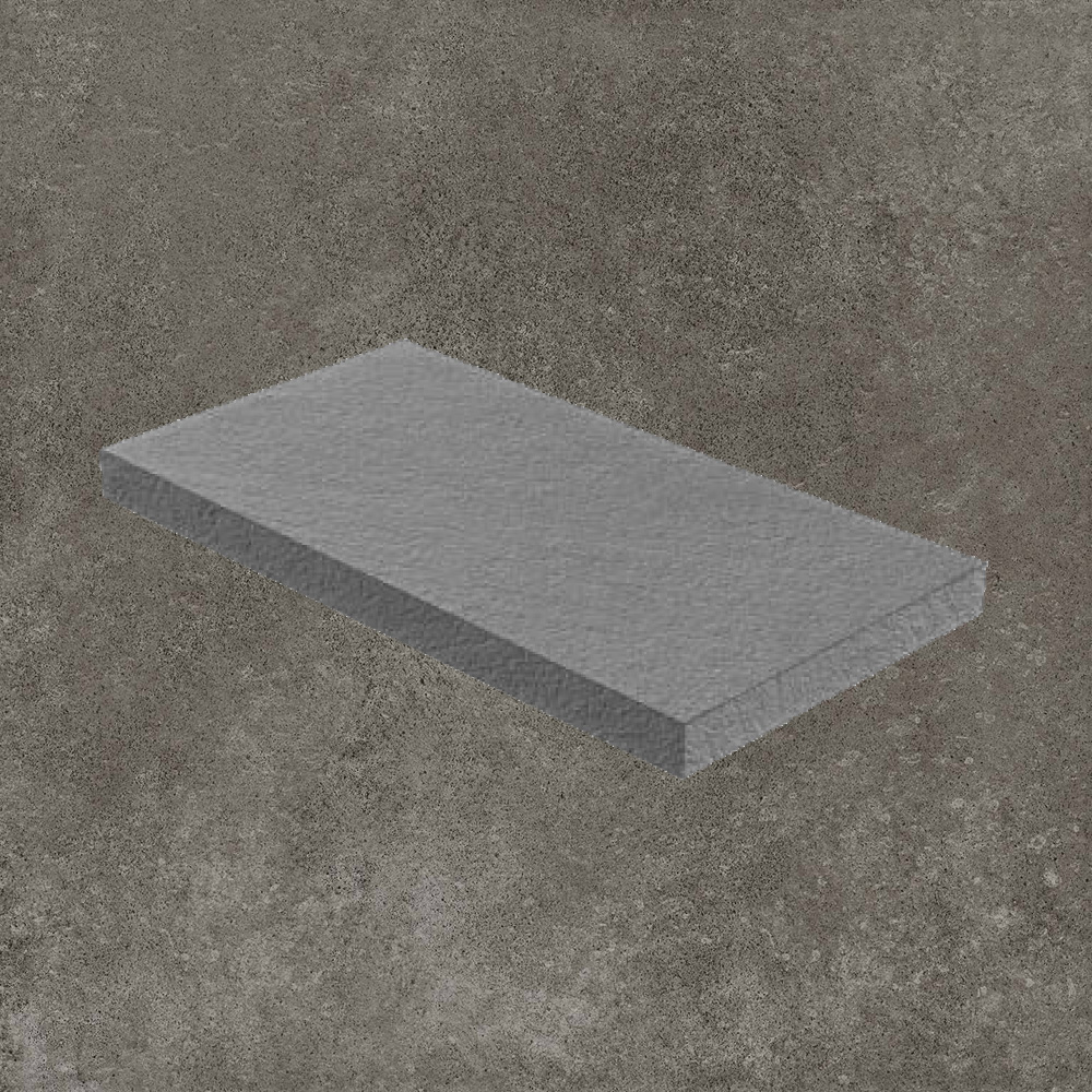 Тротуарная плитка Серая Lastra. Спец. Элемент- Ступень Угловая Лс Дрифт Грей \ Drift Grey Scalino Angolare Sx 330х600х20мм