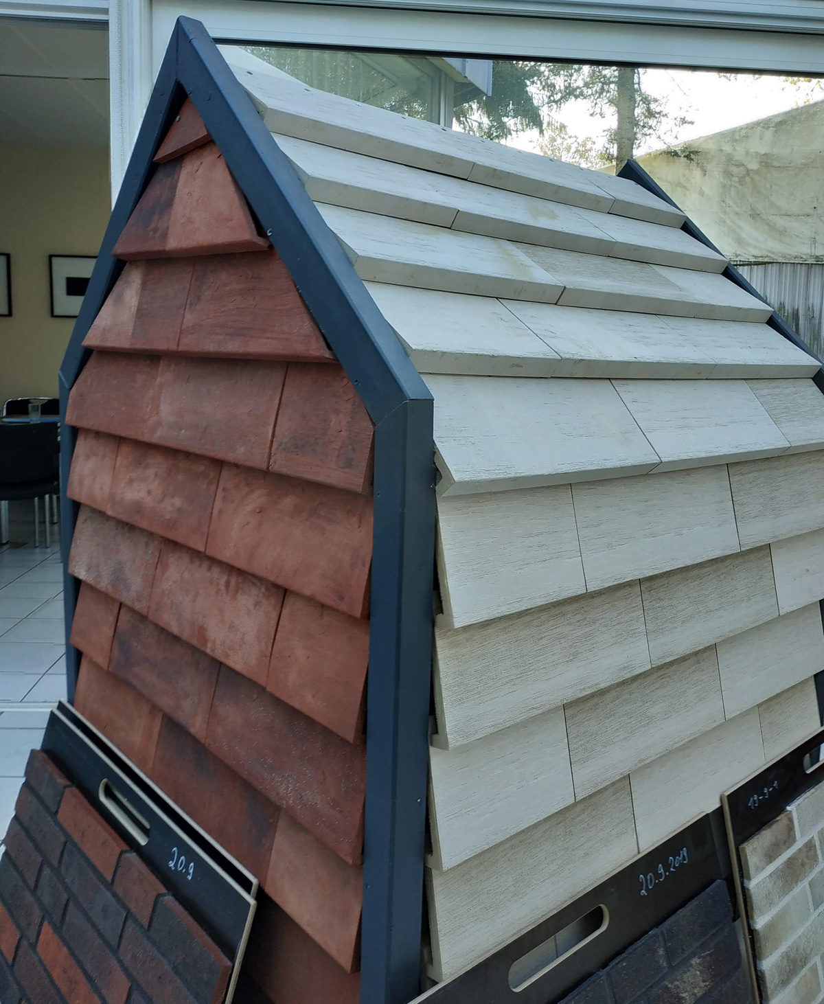 NORDIC 15 Kaminrot schwarz-besandet 400x175x30x14, ABC Клинкерная плитка для навесного вент Фасада и Кровли