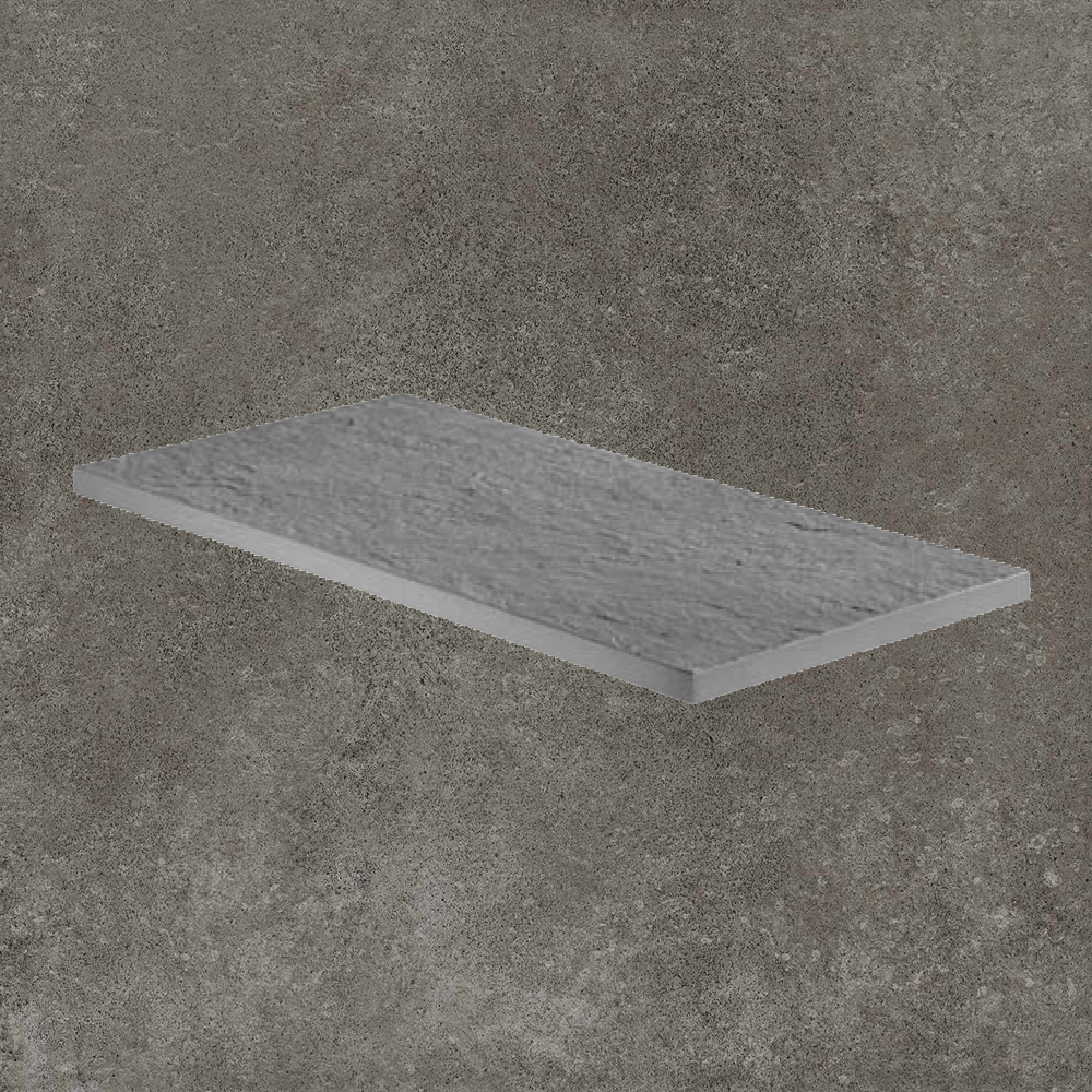 Тротуарная плитка Серая Lastra. Спец. Элемент-Бортик Дрифт Грей \ Drift Grey Lineare 300х600х20мм