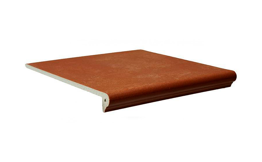 Клинкерная ступень флорентинер противоскользящая плитка Interbau Alpen Kastanie 059, 310*320*8 мм