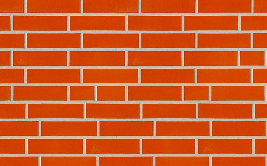 Фасадная Термопанель из Пенополиуретана ППУ 40 мм с Клинкерной Глазурованной плиткой Orange 320, 240*71*10 мм