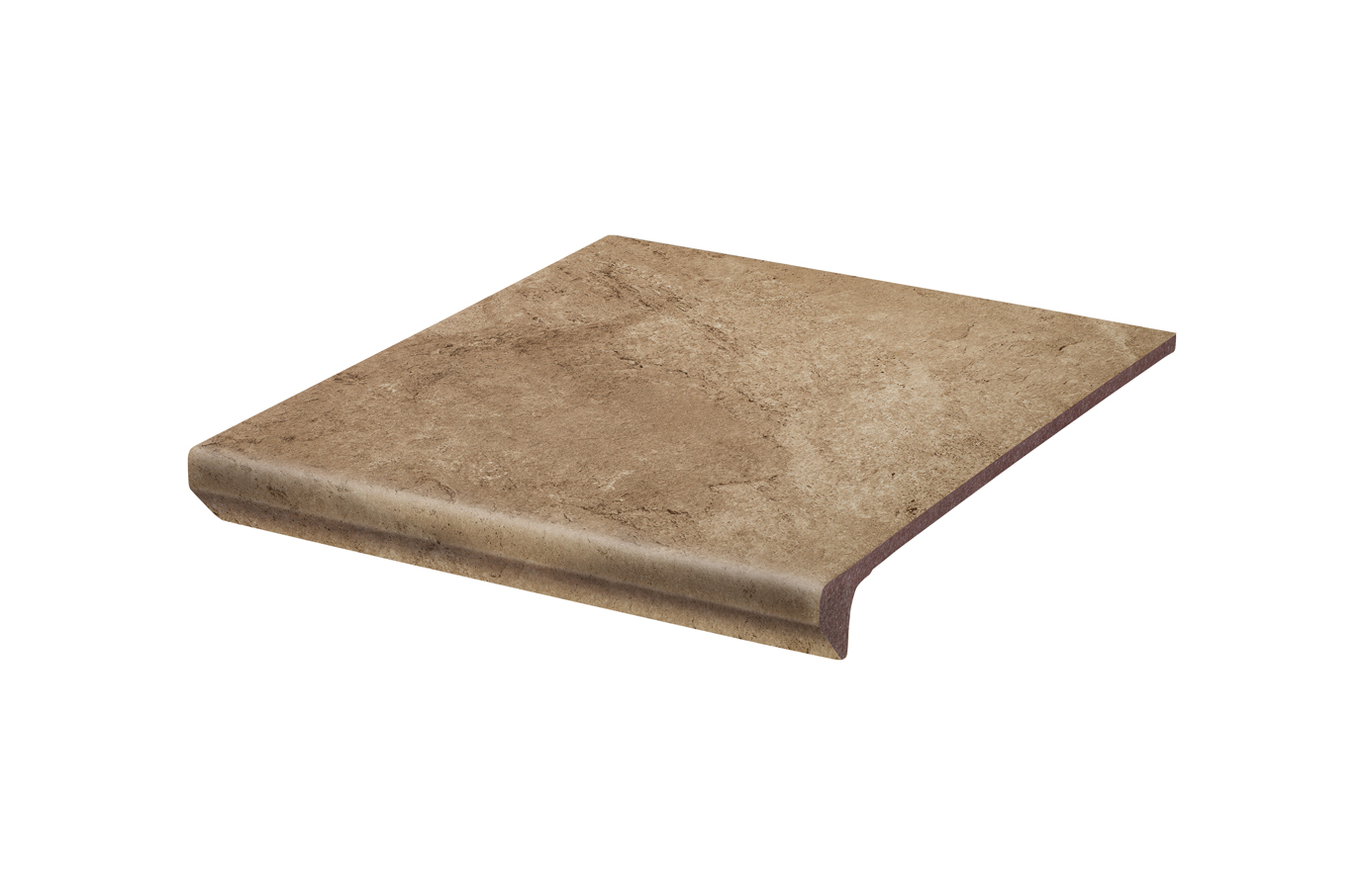 Клинкерная ступень флорентинер Mattone Pietra Ochra противоскользящая с капиносом, охровый 330x300x11 мм