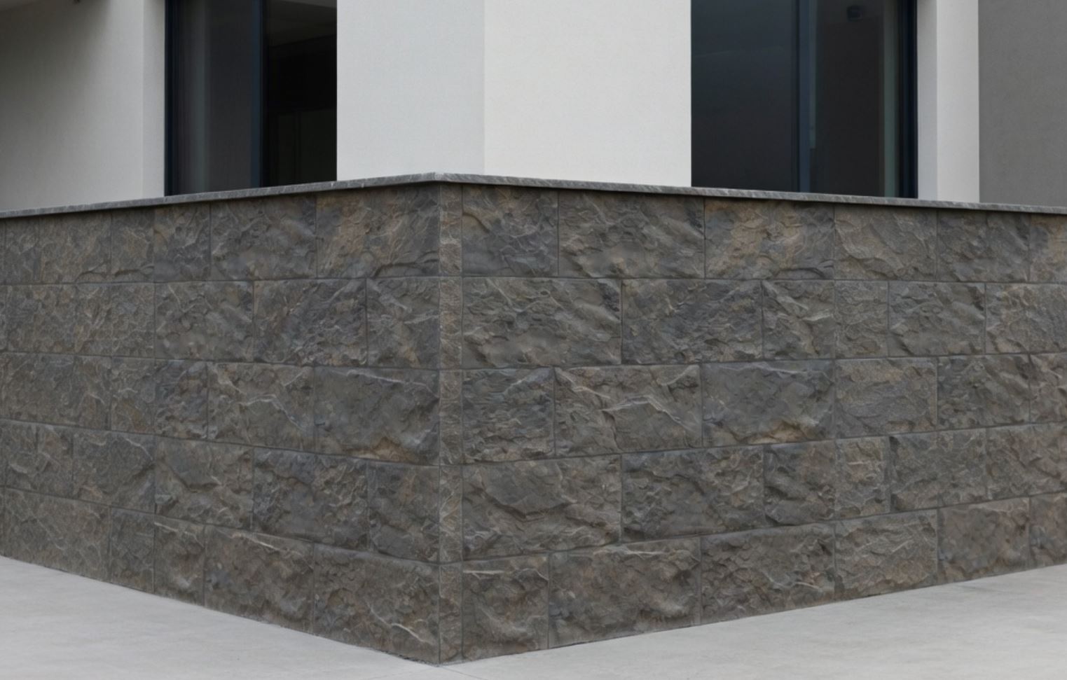 Облицовочная плитка Terra TERRABIG Anthracite крупный формат под камень — архитектурная серия для фасада и интерьера