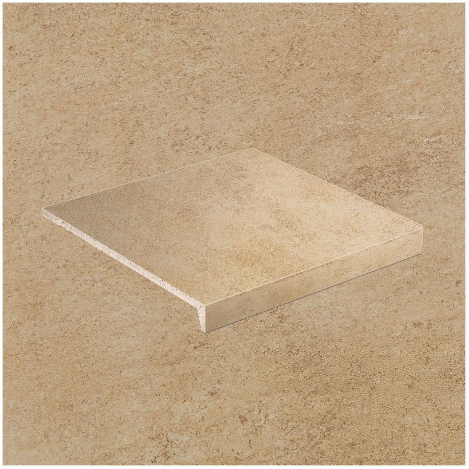 Клинкерная Ступень лофт противоскользящая плитка Stroeher KERAPLATTE ASAR 635 gari 294*340*35*11 мм