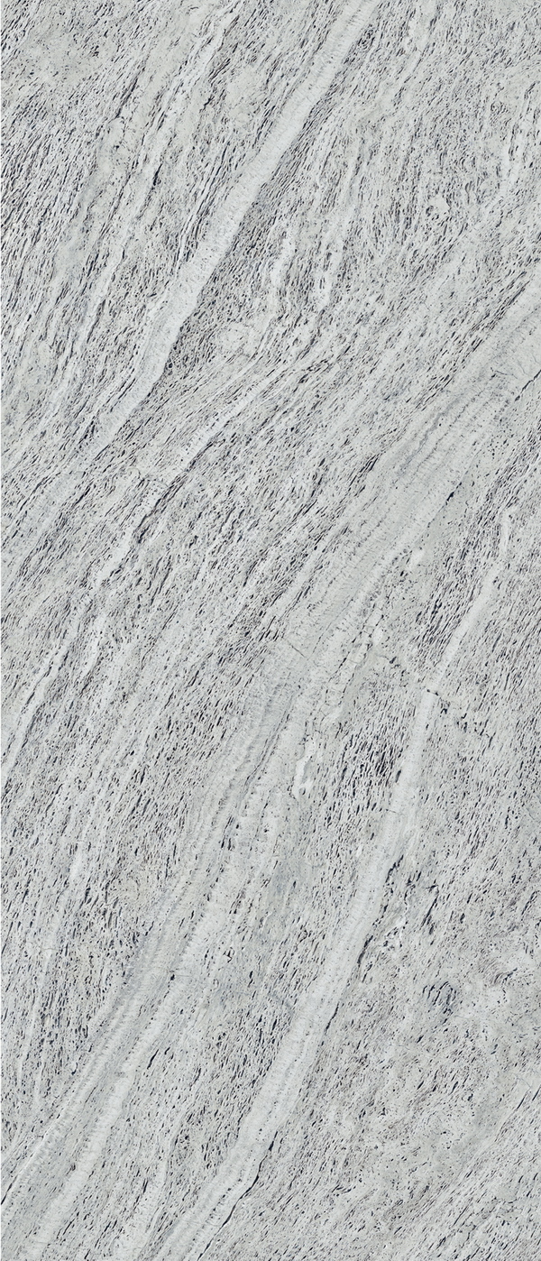 Oceanic Travertine Light Cloud Grey-1 (светло-серый травертин с естественными переходами оттенков) — гибкий камень 2800×1200 мм