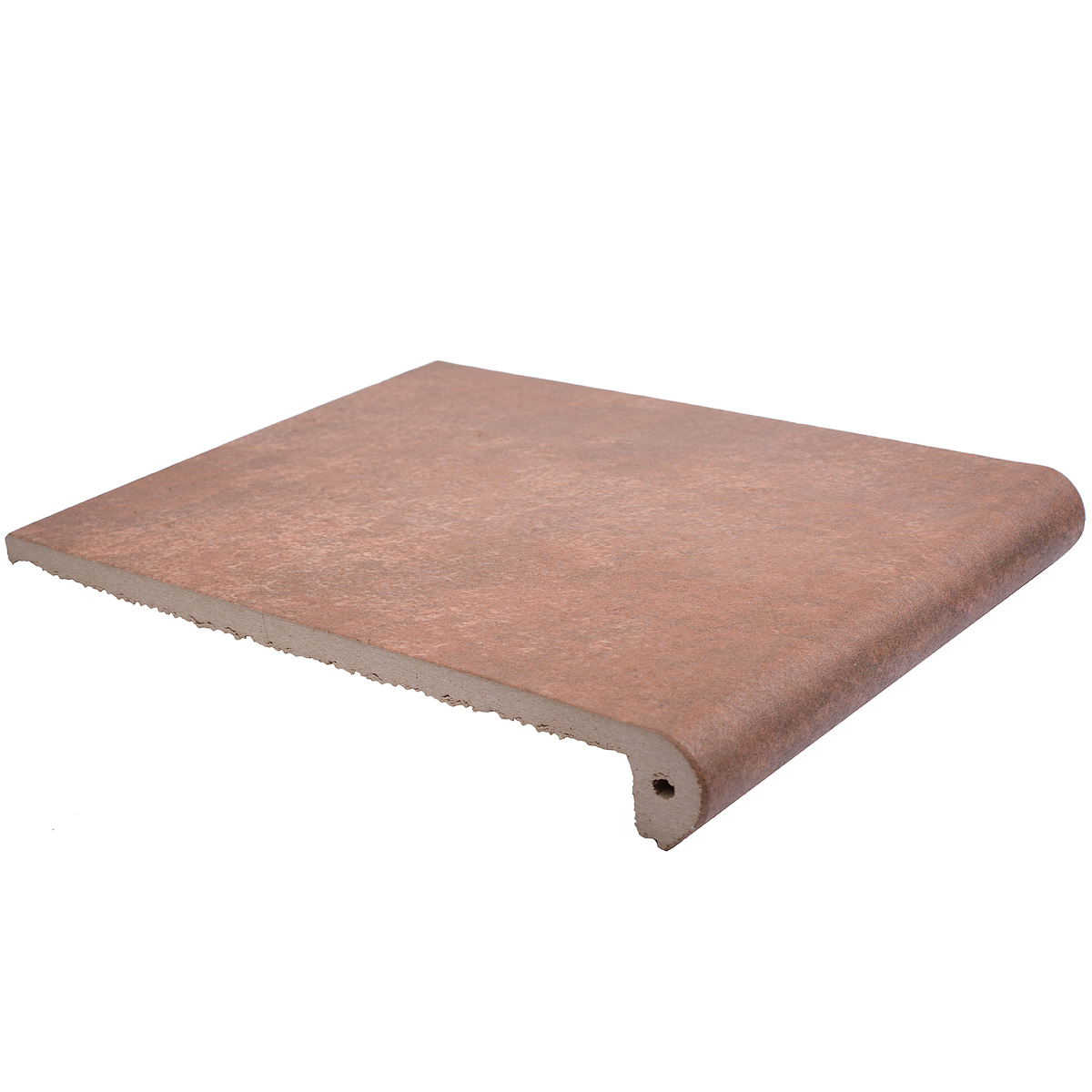 Manhattan Red Exagres 330*330*12 мм, клинкерная ступень флорентинер- с капиносом, противоскользящая