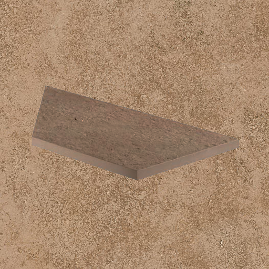 Тротуарная плитка Бежевая Lastra. Спец. Элемент- Бортик Угловой Лс Лэндстоун Волнат \ Landstone Walnut Lineare Angolo Sx 300х600х20мм