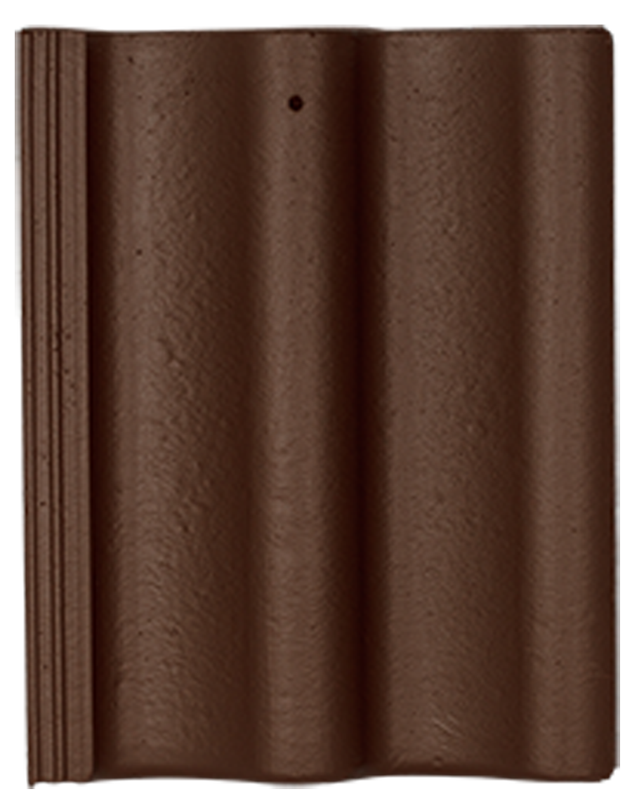 Натуральная цементно-песчаная черепица рядовая Classic коричневый 22, Kriastak Baltic tile